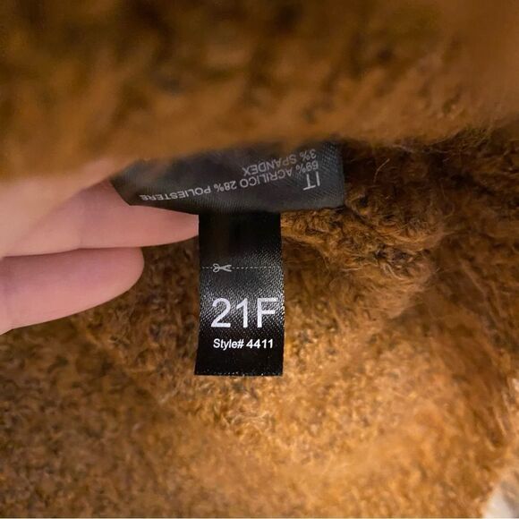 Kühl Sienna Sweater Copper orange waffle knit Turtleneck Cowl Oversized cozy XS - Picture 11 of 11